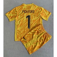 England Jordan Pickford #1 Målvakt Hemmadräkt Barn EM 2024 Kortärmad (+ Korta byxor)